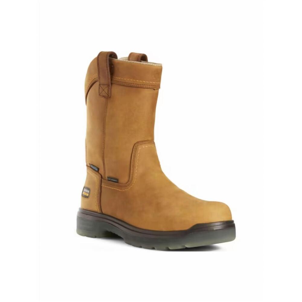 NEW ARIAT men's turbo pull-on h2o safety boots in aged bark